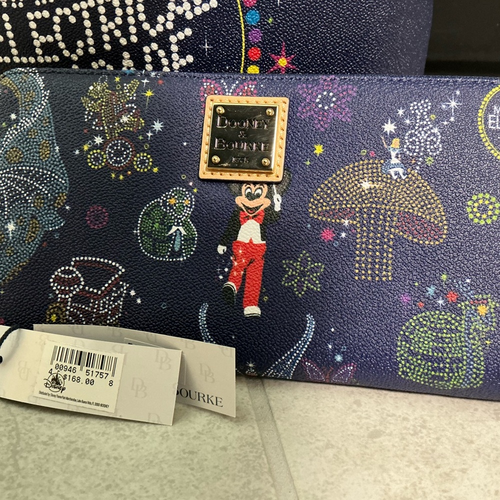 Dooney & Bourke Disney Electrical Light Parade Tote Bag and Wallet Set - Picture 2 of 7